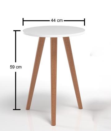 Imagem de Mesinha Apoia Plantas Para Salas  Off White 59Cm De Altura