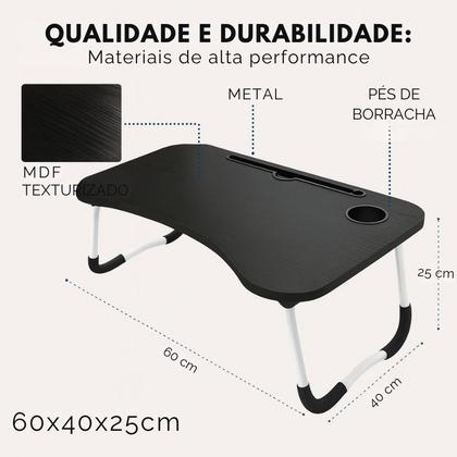 Imagem de Mesinha Apoio Dobrável Cama Sofá Notebook Tablet Refeição Mesa Home Office