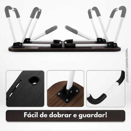 Imagem de Mesinha Apoio Dobrável Cama Sofá Notebook Tablet Refeição Mesa Home Office
