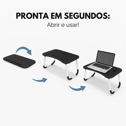 Imagem de Mesinha Apoio Dobrável Cama Sofá Notebook Tablet Refeição Mesa Home Office