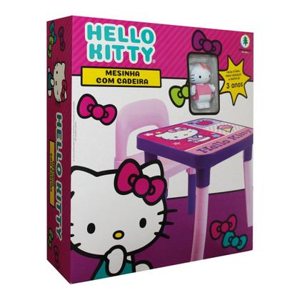 Imagem de Mesinha C/Cadeira Didática Hello Kitty +Sapekinha e Carrinho