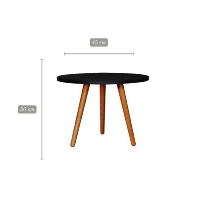 Imagem de Mesinha De Canto Lateral Pé Palito De Madeira Decorativa