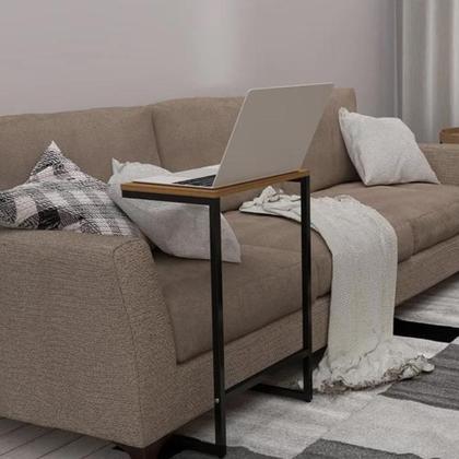 Mesinha de Canto para Servir Café no Sofá Apoio Controle MDF - Ruffino Designer Imagem de Mesinha de Canto para Servir Café no Sofá Apoio Controle MDF