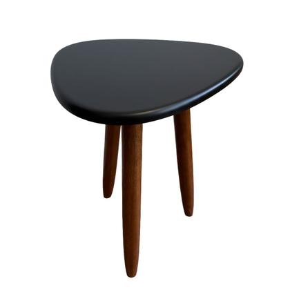 Imagem de Mesinha de Canto Pé Palito Retrô Pequena 37cm com Pés de Madeira