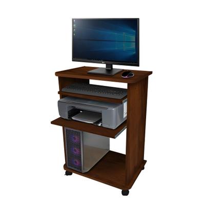 Imagem de Mesinha de Computador - Duas Prateleiras - Cor Amêndoa (L58cm A81cm P40cm)