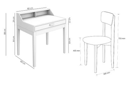 Imagem de Mesinha de Estudo Com Cadeira Infantil para quarto de Criança Cor Rosa