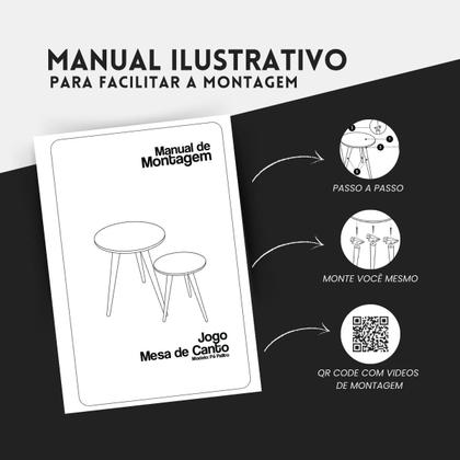 Imagem de Mesinha Decorativa Retro Para Centro Canto De Sofa Sala