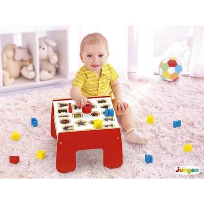 Imagem de Mesinha didática Infantil 2 em 1 com Blocos de encaixar