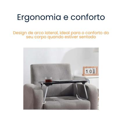 Imagem de Mesinha Dobrável para Notebook laptop Refeições Compacta Home Office estudo c/ porta copo apoio cama