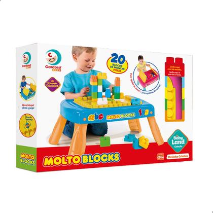 Imagem de Mesinha Educativa Criativa Baby Land Rosa Com 20 Blocos 8023 - Cardoso