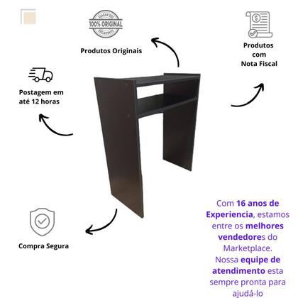Imagem de Mesinha Escrivaninha Computador Multiuso Prateleira Office