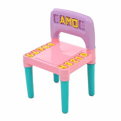 Imagem de Mesinha Infantil Colorida Com 2 Cadeira Menina - Tritec