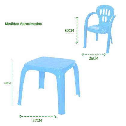 Imagem de Mesinha Infantil Com 2 Cadeiras Alimentação Atividades Didática P/ Crianças