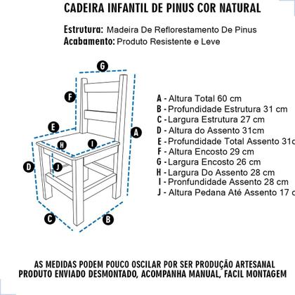 Imagem de Mesinha Infantil Compacta e Resistente Madeira com 1 Cadeira para Meninos e Meninas Estudo Diversão