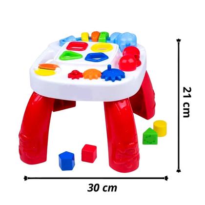 Imagem de Mesinha Infantil Mesa Didática Brinquedo Pedagógica Educativa Criança Bebê Menino Menina