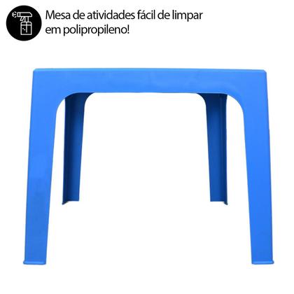 Imagem de Mesinha Infantil Para Atividades Menino E Menina Resistente Com Proteção UV Em Polipropileno Mor