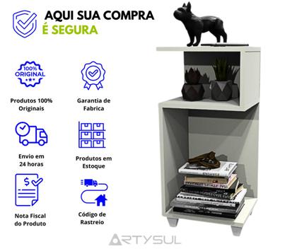 Imagem de Mesinha Lateral Apoio De Centro Canto Aparador / Branco