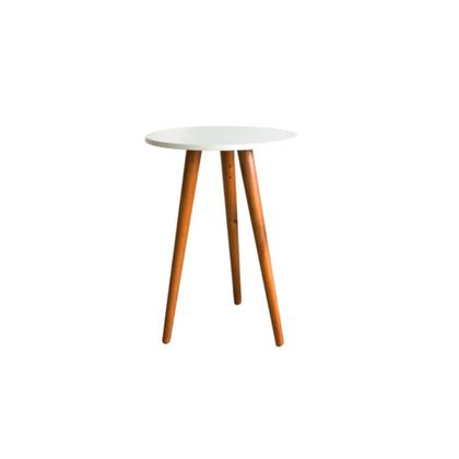 Imagem de Mesinha Lateral Apoio Sala Mdf Branco 1 Un