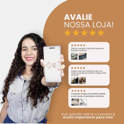 Imagem de Mesinha Lateral Apoio Sala Mdf Branco 1 Un