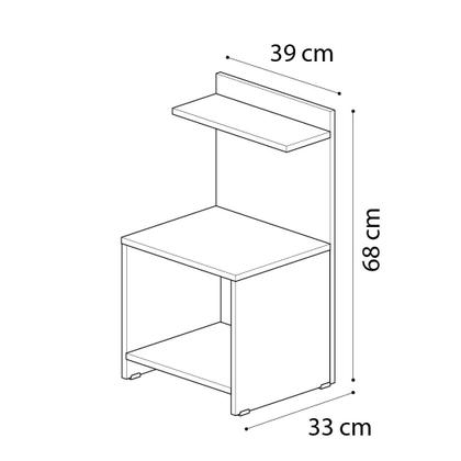 Imagem de Mesinha Lateral Cama Nicho Decoração Mesa Cabeceira Prateleira Suspensa Organizadora Quarto - RPM Móveis