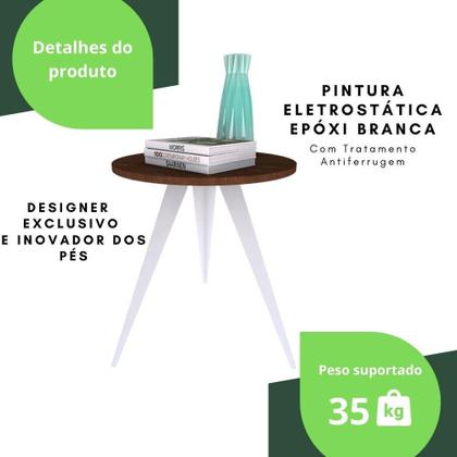 Imagem de Mesinha Lateral De Canto Para Sala E Quarto Redonda B.M