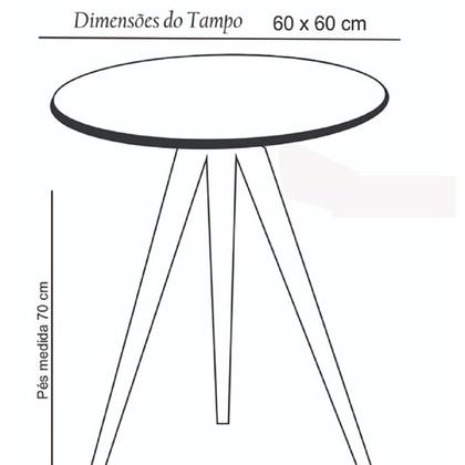Imagem de Mesinha Lateral Tripe Decorativa Lc Alta