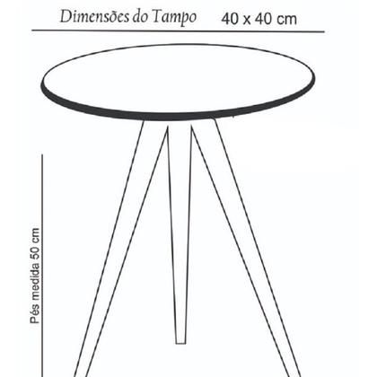Imagem de Mesinha Lateral Tripe Decorativa Lc Baixa
