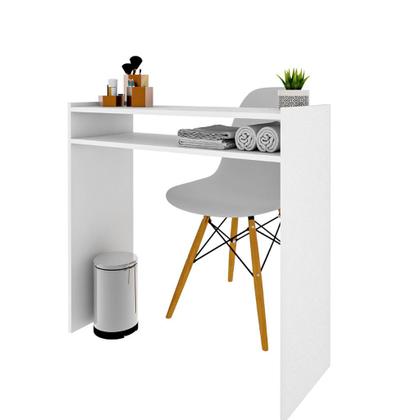 Imagem de Mesinha Manicure Profissional Grande Com Porta Esmaltes Pronta Entrega 80x30 Madeira Resistente