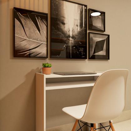 Imagem de Mesinha Manicure Profissional Grande Com Porta Esmaltes Pronta Entrega 80x30 Madeira Resistente