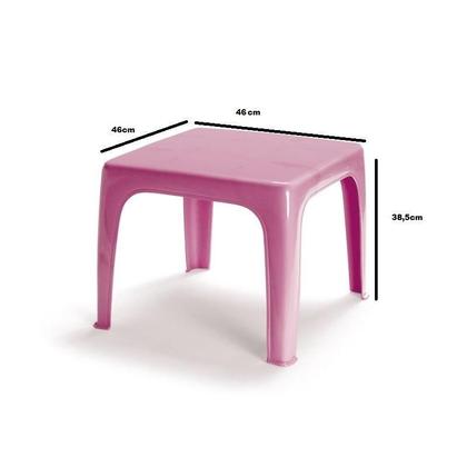 Imagem de Mesinha Mesa Kids Infantil Rosa 46x38 Cm + Cadeira Poltrona Infantil Educativa
