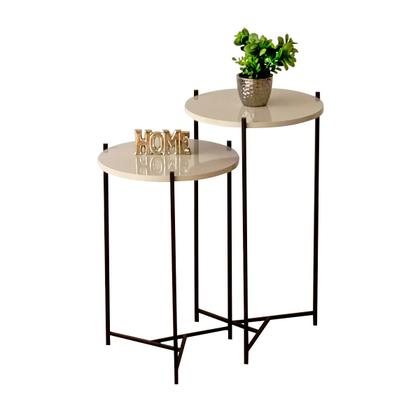 Imagem de Mesinha Mesa Lateral Apoio Canto Sala Estar Sofá Decoração Pequena Varanda Area Gourmet Recepção Poltrona