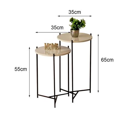 Imagem de Mesinha Mesa Lateral Apoio Canto Sala Estar Sofá Decoração Pequena Varanda Area Gourmet Recepção Poltrona