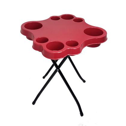 Imagem de Mesinha Pestiqueira Dobrável Reforçada  Lazer Piscina Churrasco Varias Cores