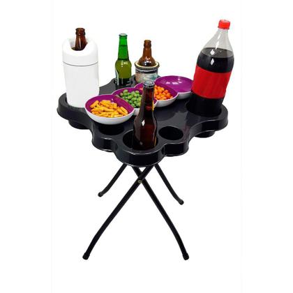 Imagem de Mesinha Pestiqueira Dobrável Reforçada  Lazer Piscina Churrasco Varias Cores