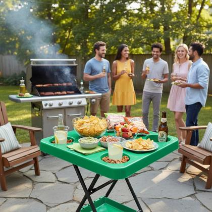 Imagem de Mesinha Petisqueira Dobrável Lazer Churrasco Piscina Praia