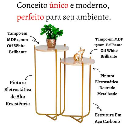 Imagem de Mesinha sala estar Lateral Canto Sofá Apoio Quarto Cabeceira Mesa Area Gourmet Varanda Recepção Conjunto Centro Madeirado