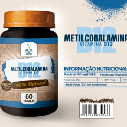 Imagem de Metilcobalamina 9,94mcg por cápsulas - 60 cápsulas Multivitta