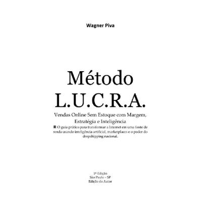 Imagem de Método Lucra Livro Oficial Aprenda Vender Online Sem Estoque Gerar Renda Extra Lucrar Verdade