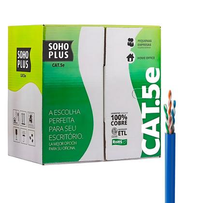 Imagem de Metro de Cabo de Rede Furukawa Soho Plus CAT.5- 24AWGX4P ROHS AZ ROHS - Azul