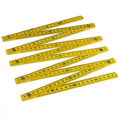 Imagem de Metro Eco Plastico Duplo Amarelo - Kit C/10 Unidades