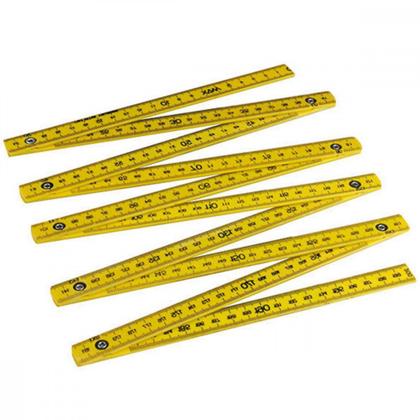 Imagem de Metro Eco Plastico Simples Amarelo - Kit C/10 Unidades