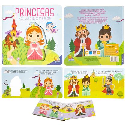 Imagem de Meu Primeiro Livro Quebra-cabeça Unicornios Princesas Kit 2 Livrinhos Cartonados Para Bebês - Todo Livro