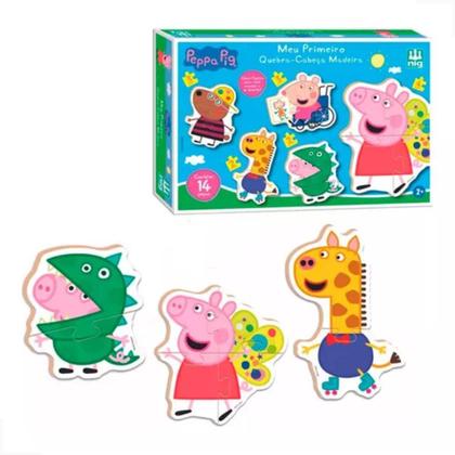 Imagem de Meu primeiro quebra-cabeça peppa pig mdf 14 peças  0526 nig