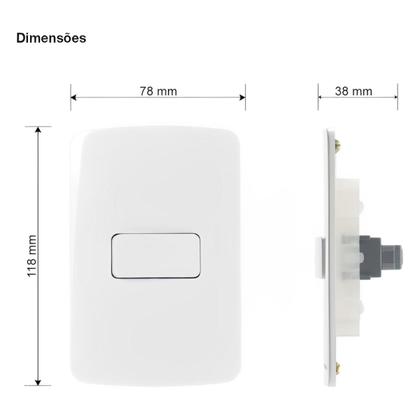 Imagem de MG B3 Conj 1 Int Simples 4x2 10A 250V Branco