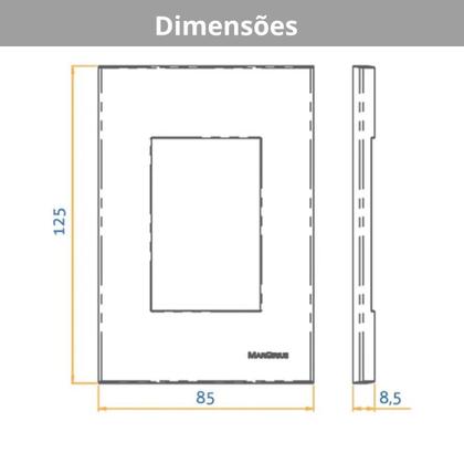 Imagem de Mg conj 1 tomada 2p+t 20a sleek 4x2 branco (16003)