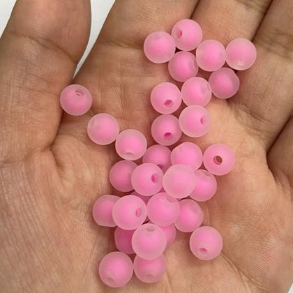 Imagem de Miçanga Bola Fosca 8mm Com Miolo Colorido Candy Colors Para Pulseira Colar Bijuterias Pulseirinhas Aprox.400 Bolinhas