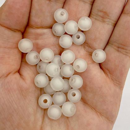 Imagem de Miçanga Bola Fosca 8mm Com Miolo Colorido Candy Colors Para Pulseira Colar Bijuterias Pulseirinhas Aprox.400 Bolinhas