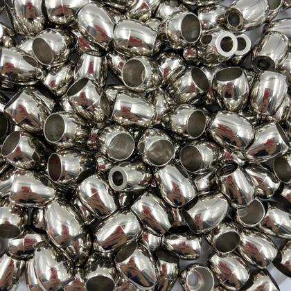 Imagem de Miçanga Finalizadora 16x14mm Conta Prata 5pçs Artesanato