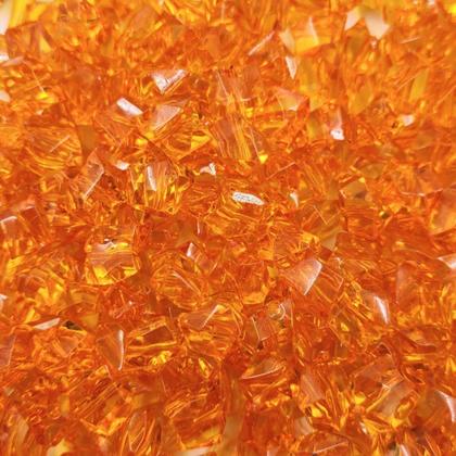 Imagem de Miçanga Passante Pedras de Gelo 12x12mm Laranja 100pçs 60g