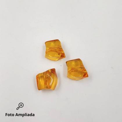 Imagem de Miçanga Passante Pedras de Gelo 12x12mm Laranja 100pçs 60g